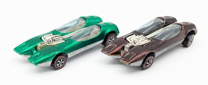 Hot Wheels Redline Brown and Green Splittin Image