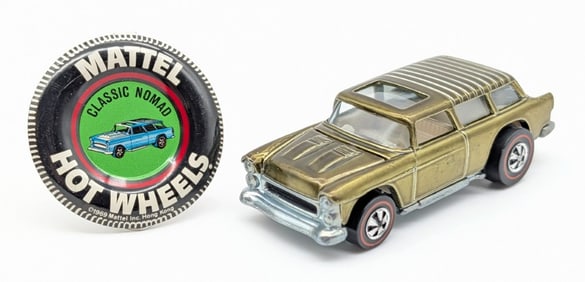 Hot Wheels Redline Olive Classic Nomad w/ Button
