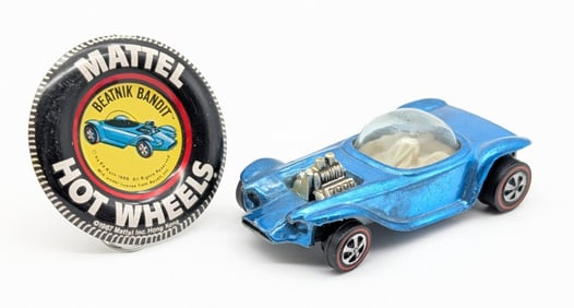 Hot Wheels Redline Light Blue Beatnik Bandit w/ Button