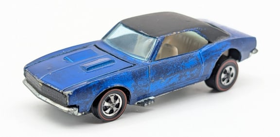 Hot Wheels Redline Blue Custom Camaro w/ Black Roof