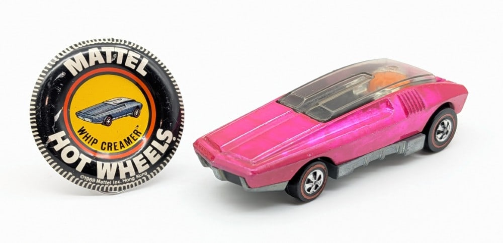 Hot Wheels Redline Pink Whip Creamer w/ Button (1 of 8)