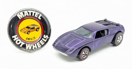 Hot Wheels Redline Purple AMX / 2 with Button