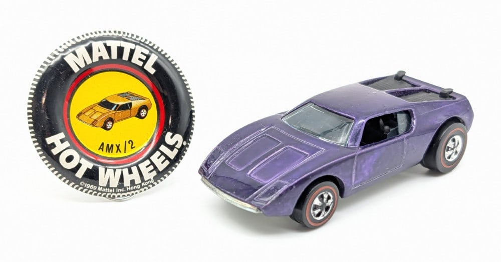 Hot Wheels Redline Purple AMX / 2 with Button (1 of 8)