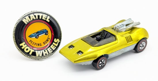 Hot Wheels Redline Yellow Peeping Bomb with Button