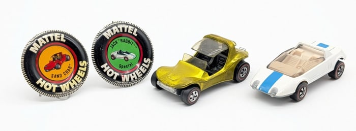 Hot Wheels Redline Sand Crab and Jack Rabbit w/ Buttons