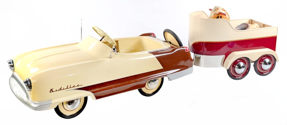Restored Garton Kidillac Pedal Car w/ Custom Horse Trailer (1 of 15)