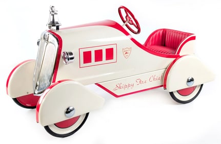 Custom Restored Gendron Skippy Fire Chief Pedal Car