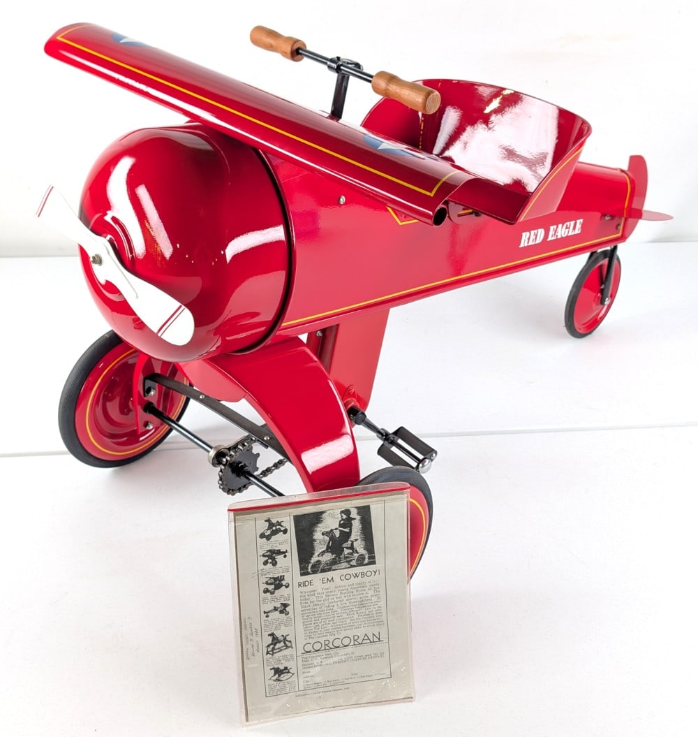 Restored Corcoran Red Eagle Pedal Airplane - 2