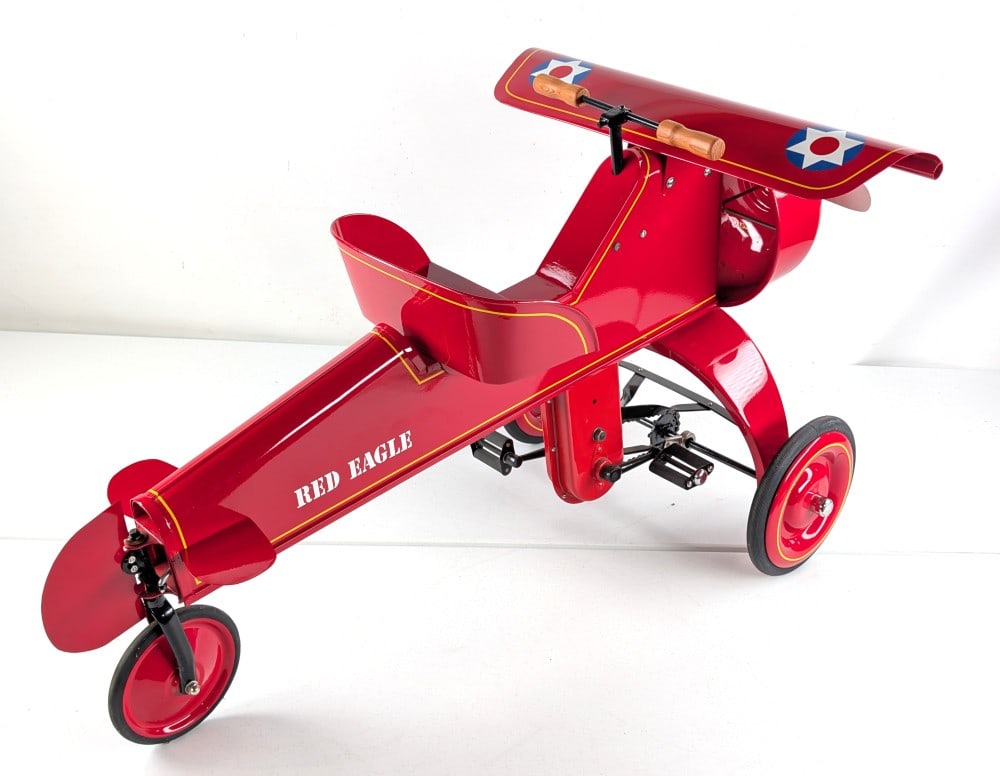 Restored Corcoran Red Eagle Pedal Airplane - 5