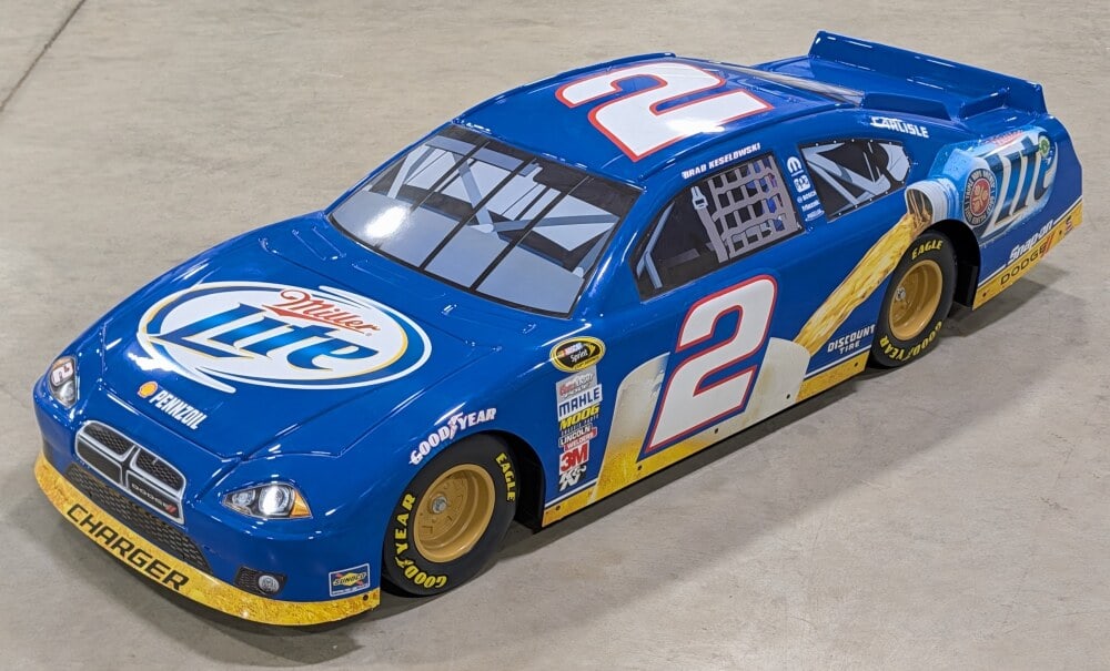 Large 6ft Miller Lite #2 Brad Keselowski Store Display Promo NASCAR Car (1 of 9)