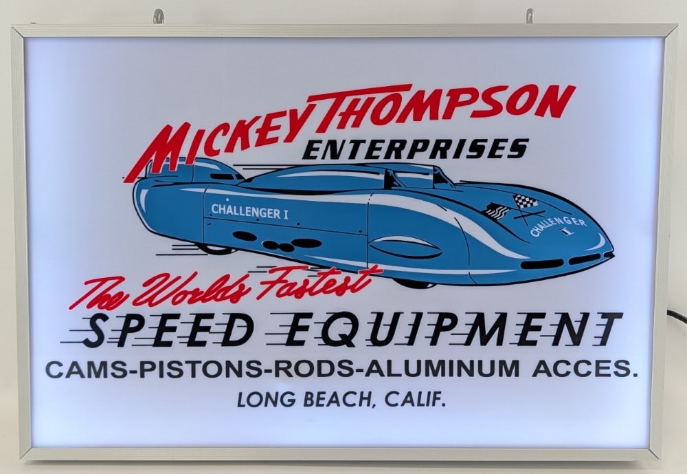 Custom Mickey Thompson Speed Equipment Dealership Style Lighted Sign (1 of 7)
