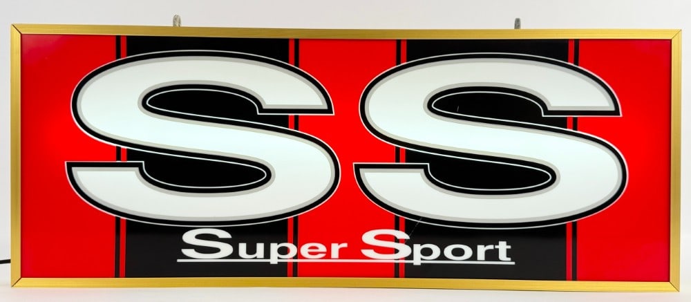 Custom Chevrolet SS Super Sport Dealership Style Lighted Sign (1 of 10)