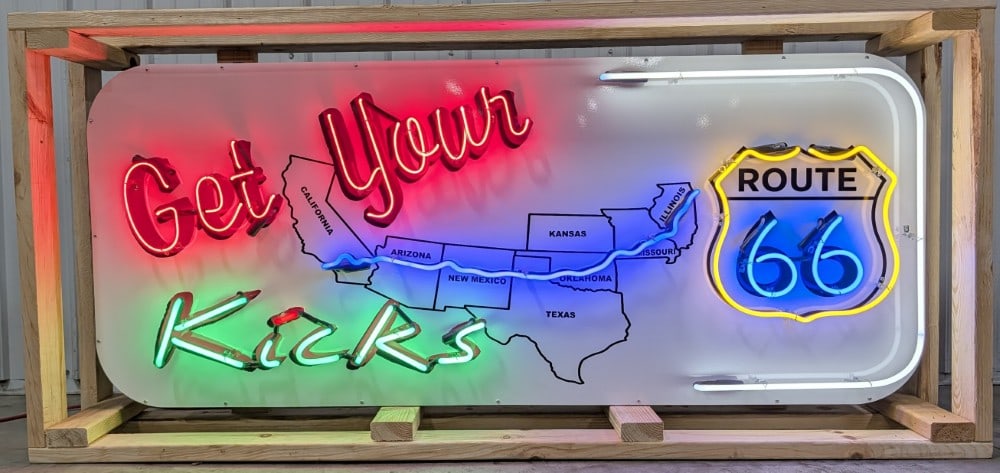 Custom " Get Your Kicks " Route 66 Neon Sign (1 of 11)
