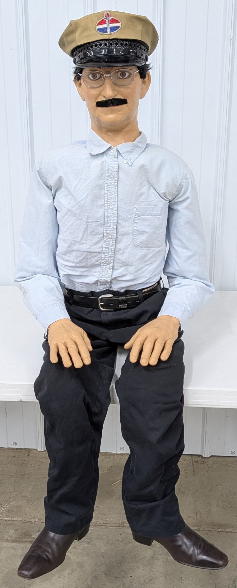 Life Size Sitting Standard Oil Gas Station Attendant Display Prop (1 of 9)