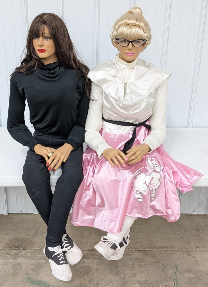 2 Life Size Sitting Car Show Women Display Props (1 of 14)