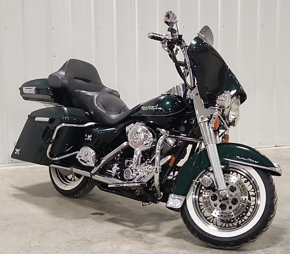 1999 Harley- Davidson FLHR Road King: Sells with No Reserve! 1450cc V-Twin Engine Odometer Reads 48849 Miles VIN- 1HD1FDV17XY644133 TITLE (IN) MILEAGE EXEMPT REDUCED ONLINE BUYER'S PREMIUM OF 15% ON THIS LOT