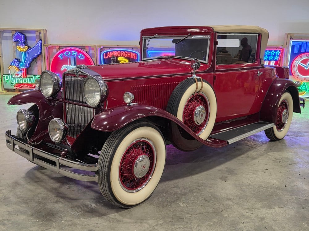1930 Hupmobile Model H Eight Cabriolet: Sells with No Reserve! Part of the Michael Romani Estate Collection Well Maintained Restoration AACA Senior Grand National Winner Very rare and one of few known to exist 125" Wheelbase Inline 8, 365