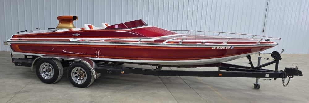 1986 Sleek Craft Jet Sportster: New Interior in 2023 New Distributor, Carburetor, Oil Pump in 2022 GM 454 Engine Includes 1986 Performance Trailer Trailer VIN: 1P9B02222G1018027 Boat Vin#SLEE824IH586 Winterized Title for boat and tr