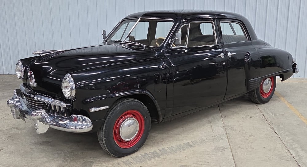 1947 Studebaker Champion Regal Deluxe: Sells with No Reserve! 2.8 Liter Inline 6 Cylinder L Head Gasoline Engine 3 Speed Column Shift Manual With Over Drive And Hill Start Assist Odometer Reads 88370 Miles Climatizer Air System VIN-