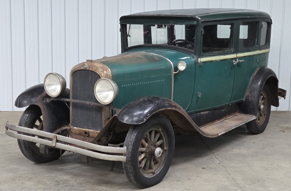 1928 Marmon Model 68 Sedan: Sells with No Reserve! From the Heartland Collector Car Collection 202 CI Inline 8 Cylinder Engine 3 Speed Manual Transmission Engine Ran When Nursed at Carburetor Needs Battery Odometer Reads 37506 V