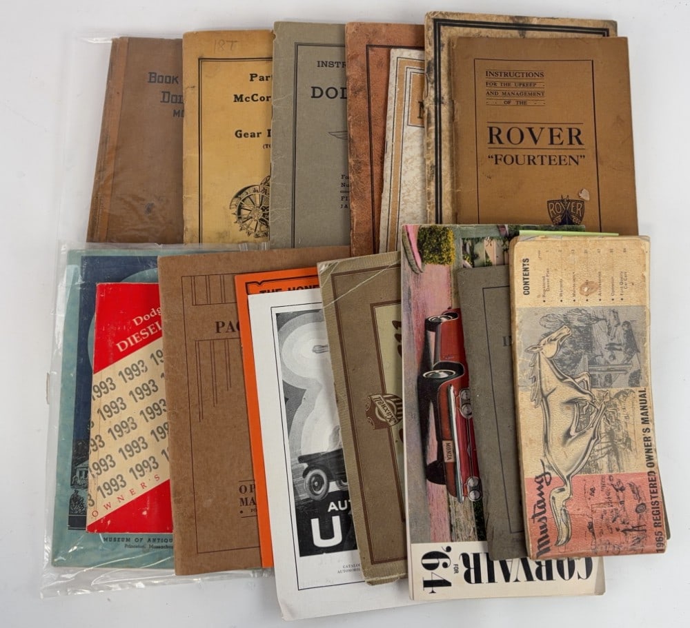 Early Automobile Manuals, Price Lists, & Maintenance Books (1 of 3)