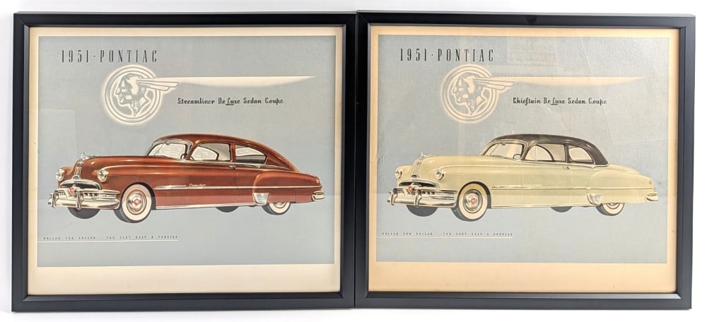 (2) 1951 Pontiac Dealership Framed Posters (1 of 11)
