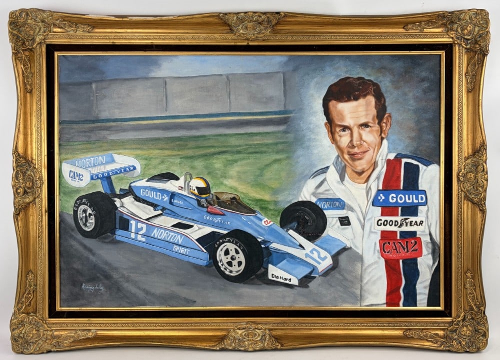 Original Bobby Unser 1979 Penske Norton Spirit #12 Painting (1 of 6)