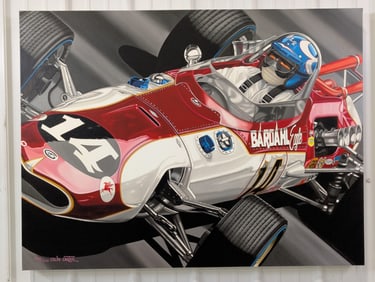 4ft Colin Carter "Black Flag" Lloyd Ruby Racing Signed Numbered Canvas Art Print 020 / 250
