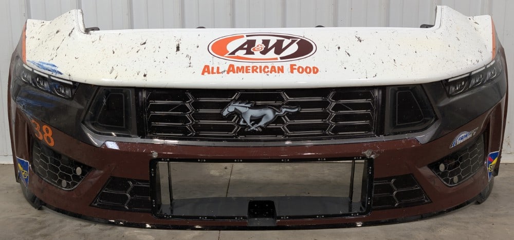 Todd Gilliland's NASCAR No.38 A&W Root Beer Ford Mustang Race Used Front Bumper Clip (1 of 10)