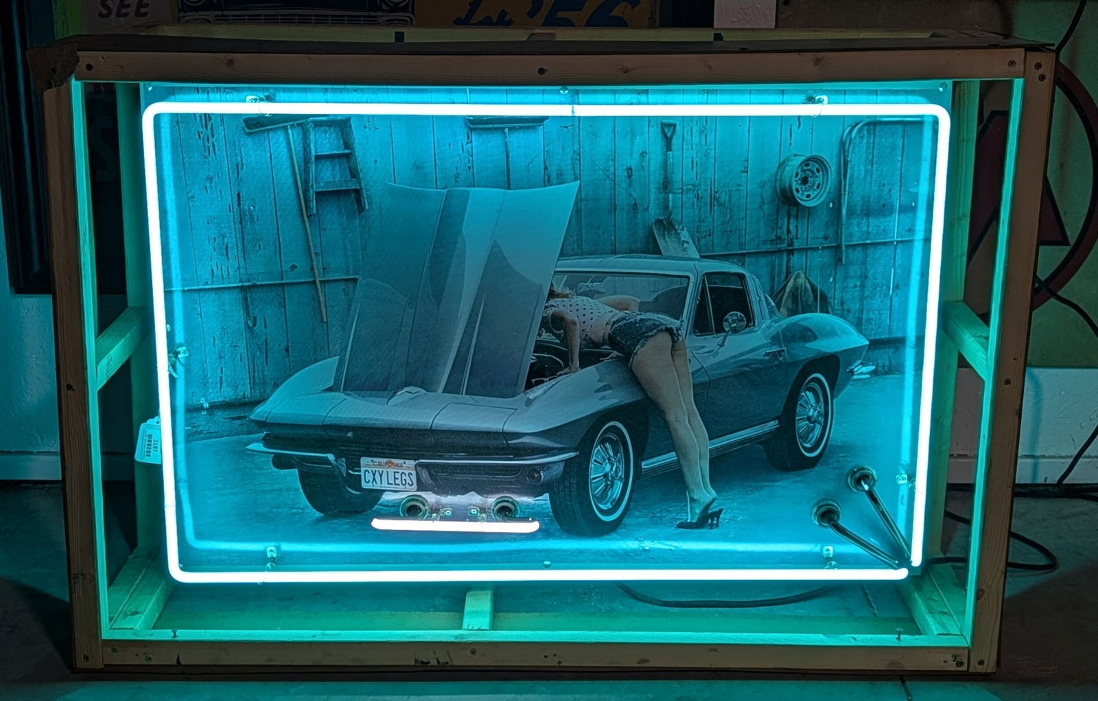 Chevrolet Corvette Sexy Legs Neon Sign (1 of 5)