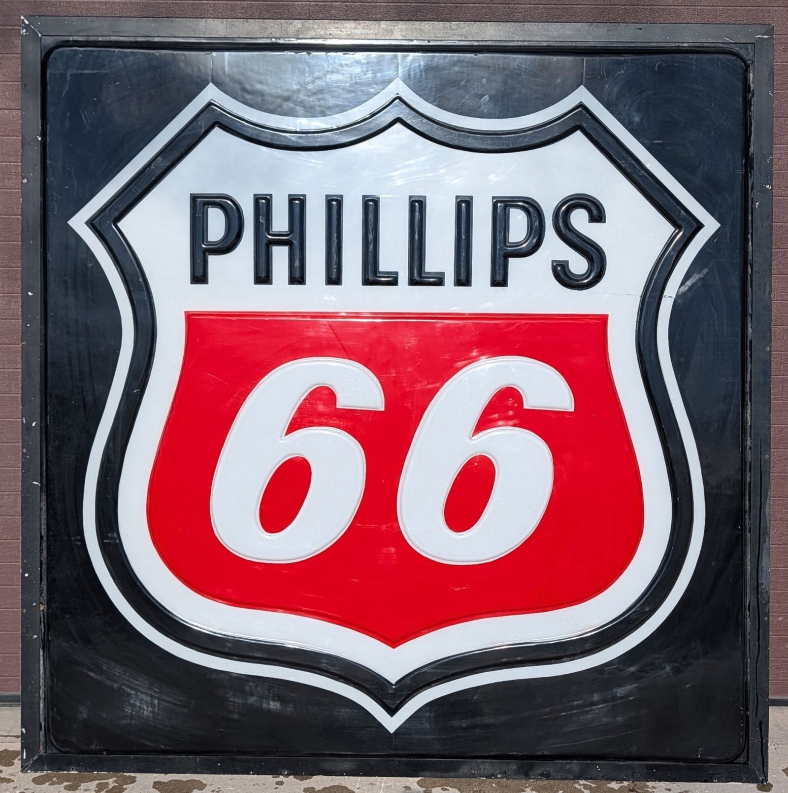 7ft Phillips 66 Embossed Lexan Advertising Sign (1 of 20)