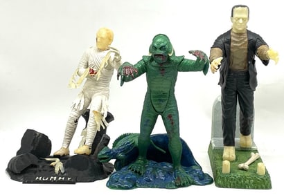 (3) 1963 Aurora Universal Monsters Models