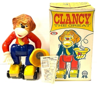 1960?s Ideal Clancy The Creat Skating Monkey