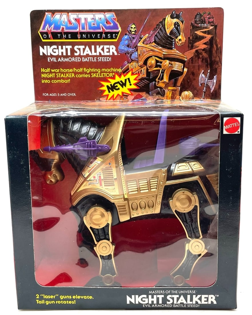 1984 Masters of the Universe Night Stalker: 1984 Mattel Masters of the Universe Night Stalker. New and Sealed Figure, Box is in overall good condition.
