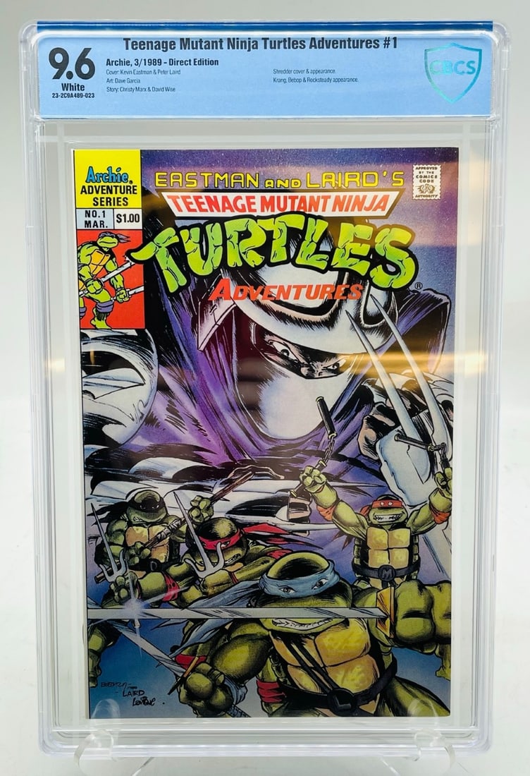 Archie TMNT Adventures #1 CBCS 9.6: Archie TMNT Adventures #1 CBCS 9.6. Shredder Cover and Appearance, Krang, Bebop, and Rocksteady Comic Book.