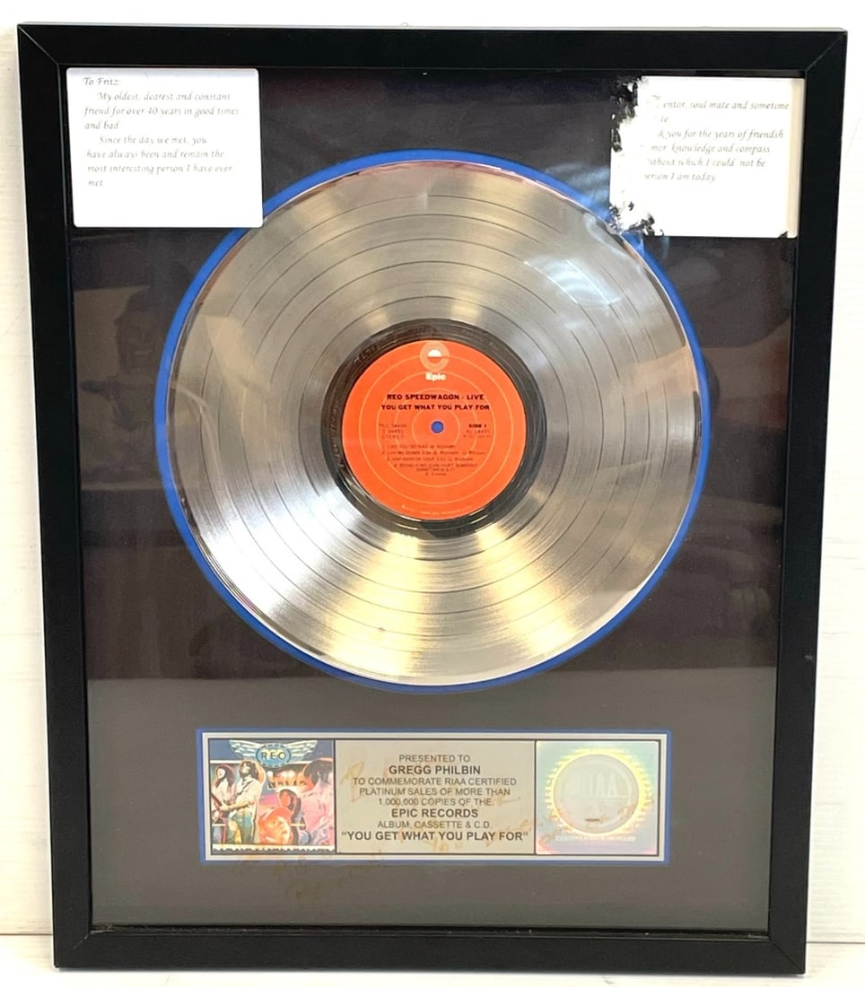 R.E.O Speedwagon Platinum Epic Sales Award (1 of 9)