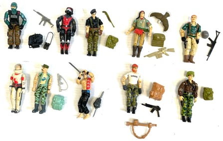 (10)G.I. Joe 8? Action Figures with Accessories