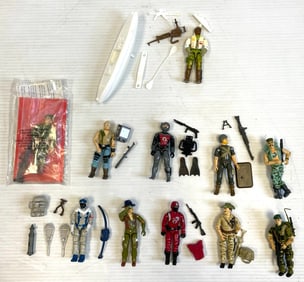 (11) G.I. Joe 8? Action Figures with Accessories