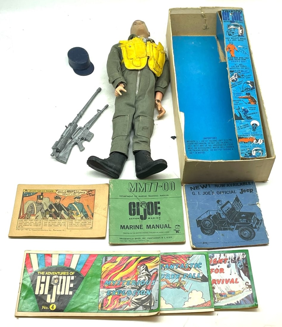Vintage 1960?s G.I. Joe Action Pilot Figure with Accessories (1 of 7)