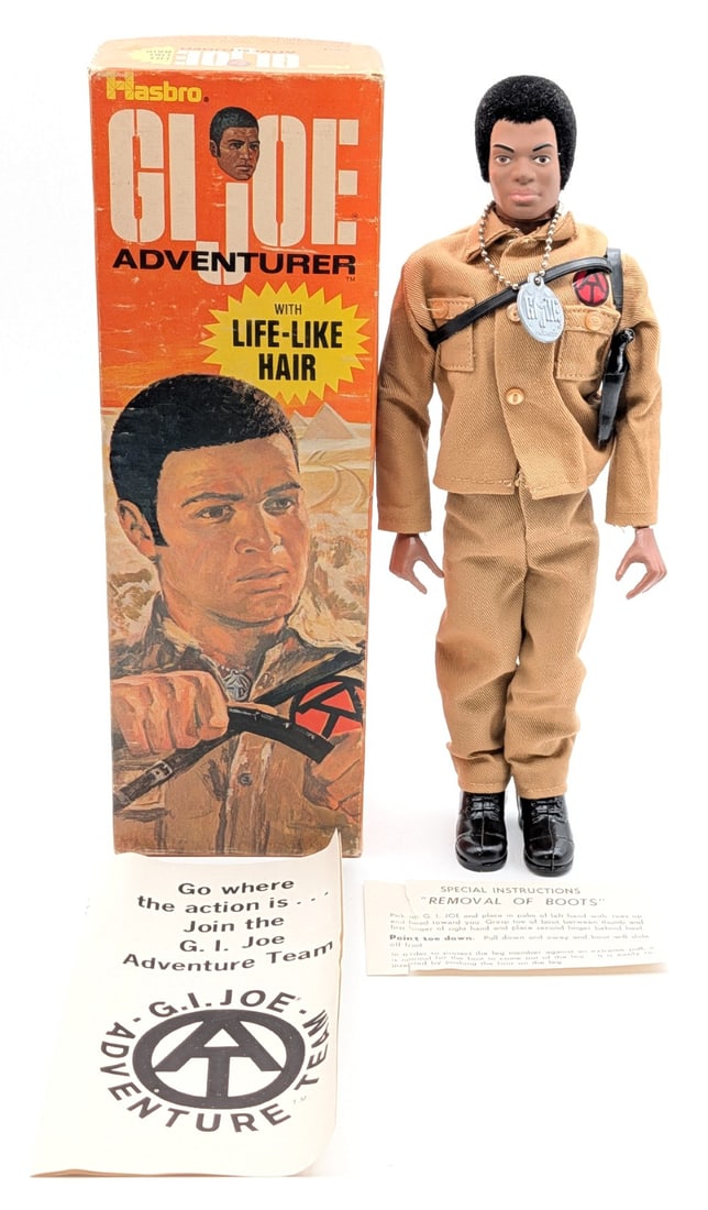 Vintage Hasbro GI Joe African American Adventurer Figure w/ Box (1 of 11)