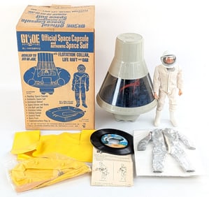 Vintage Hasbro GI Joe Official Space Capsule and Authentic Space Suit in Box