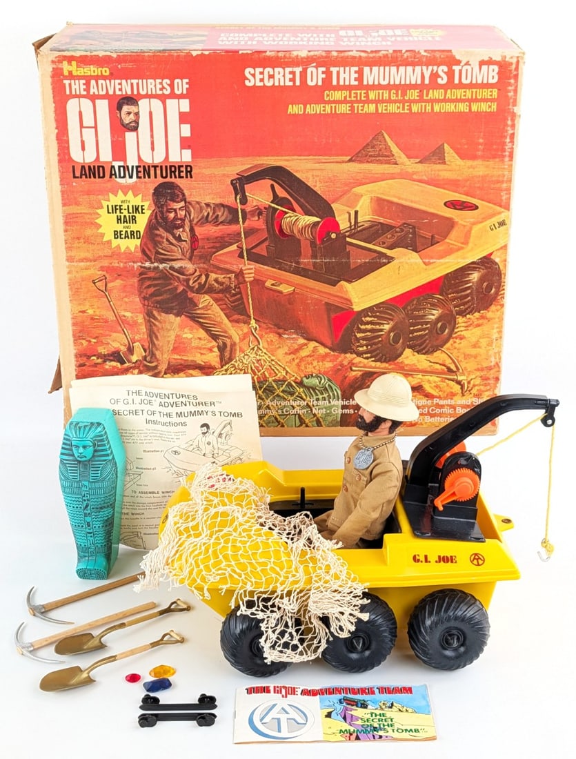 Vintage Hasbro GI Joe Land Adventurer Secret of the Mummy's Tomb Set w/ Box (1 of 19)