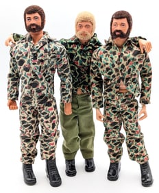 (3) Vintage Hasbro GI Joe Action Soldiers w/ Camouflage Outfits