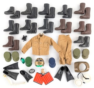 Vintage Hasbro GI Joe Boots, Hats, and Outfits