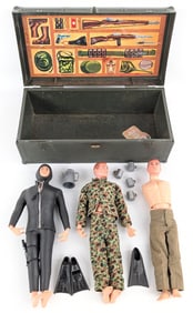 Vintage Hasbro GI Joe Figures & Footlocker
