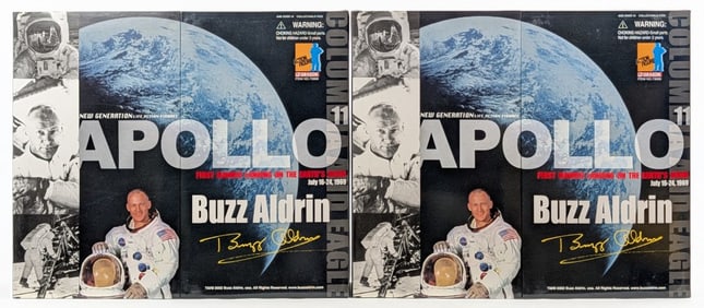 (2) 1/6 Scale Dragon Models NASA APOLLO 11 Buzz Aldrin Astronaut Action Figure - NIB