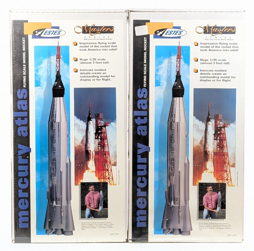 (2) 1/35 Estes Masters Series Mercury Atlas Flying Scale Model Rocket - Sealed (1 of 7)