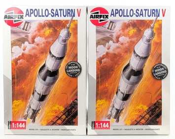 (2) 1/144 Scale Airfix Apollo - Saturn V Model Kits - Sealed