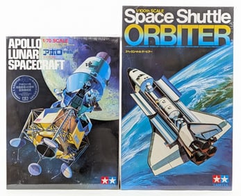 1/70 Scale Tamiya Apollo Lunar Spacecraft & 1/100 Scale Space Shuttle Orbiter Model Kits
