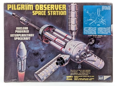 Vintage 1970 MPC Pilgrim Observer Space Station Model Kit - Sealed